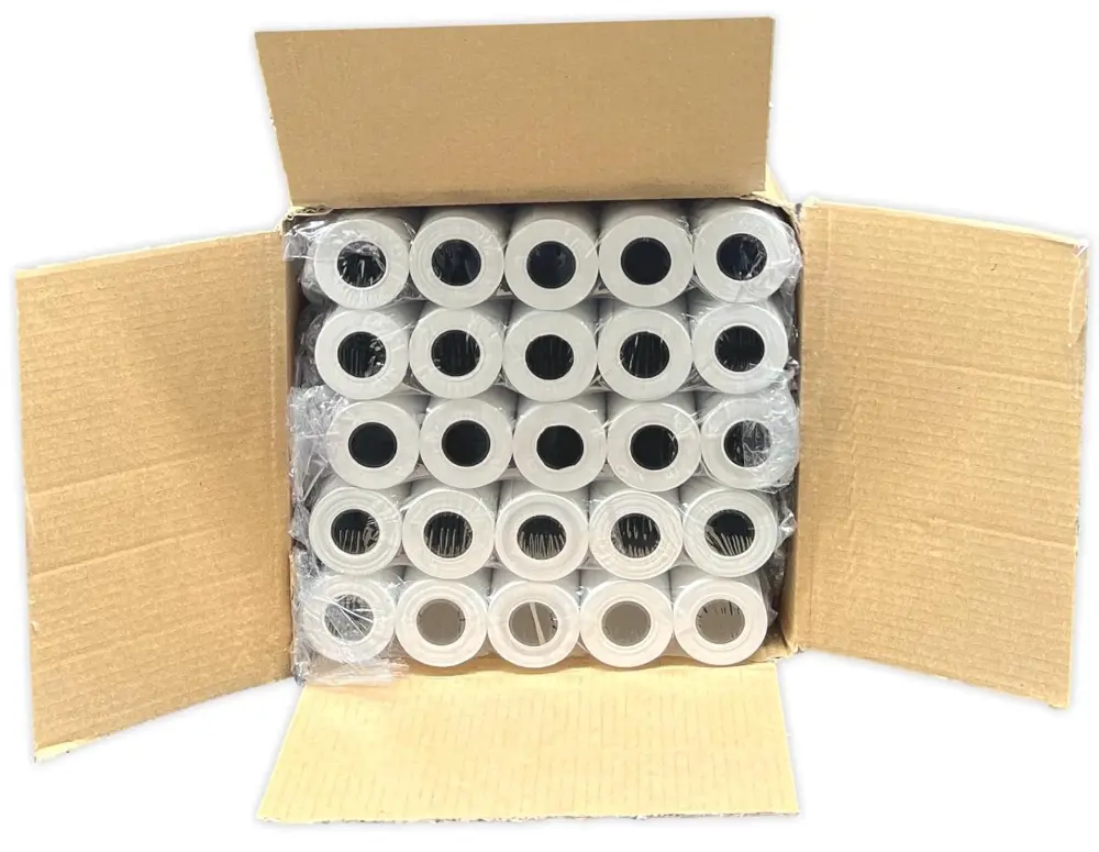 CAISSE ROULEAUX PAPIER THERMIQUE 57/30/8 CREDITO/YOMANI/VIVAWALLET (BOITE/50PC)